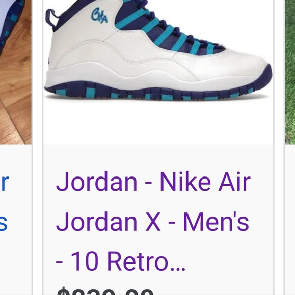 Jordan 10s Charlotte hornets edition size 10 - Picture 5 of 6